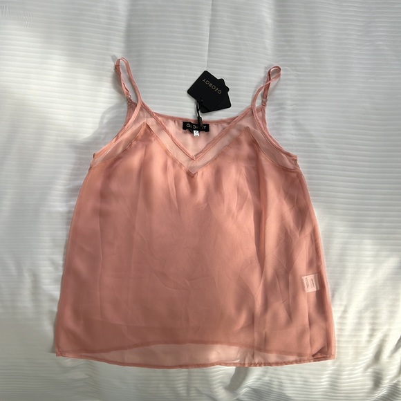 NWT blush sheer GEORGY top. Size small. - Picture 2 of 4